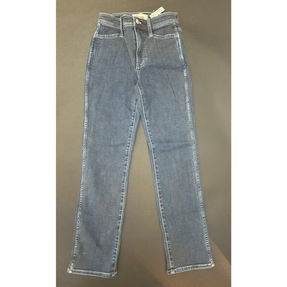 Madewell NWT High-Rise Slim‎ Straight Jeans in Bryston Wash Size 23 MSRP $98 - Picture 4 of 8
